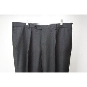 Burberry London Charcoal S100s 100% Wool Mens Pants Trousers Sz 58 EU NEW